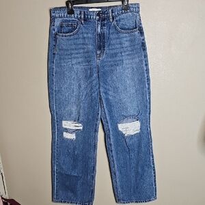 Hidden Jeans 29 Dad Jeans‎ High Rise Wide Leg Baggy Distressed Blue Jeans